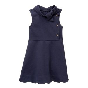 Janie and Jack Dress Baby NWT Blue Bow Neck 3-6 Months Sleeveless